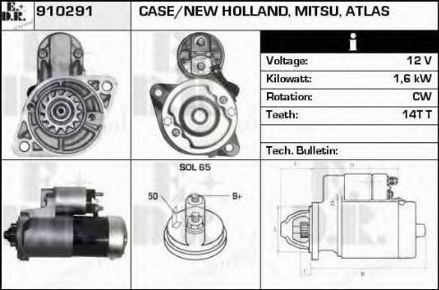 EDR 910291 - Стартер autospares.lv