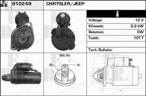 EDR 910249 - Стартер autospares.lv