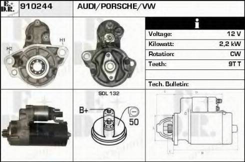 EDR 910244 - Стартер autospares.lv