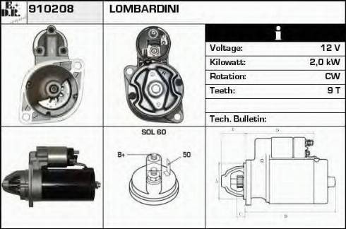 EDR 910208 - Стартер autospares.lv