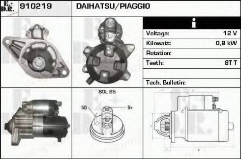 EDR 910219 - Стартер autospares.lv