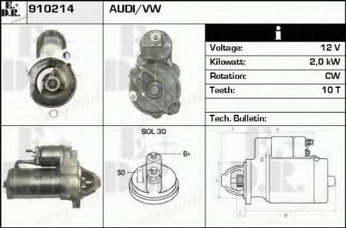 EDR 910214 - Стартер autospares.lv