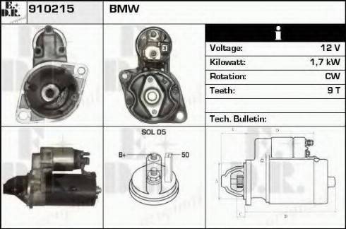 EDR 910215 - Стартер autospares.lv