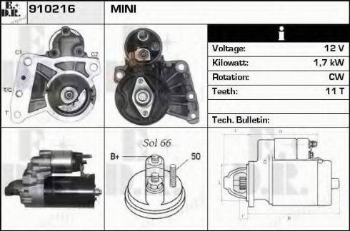 EDR 910216 - Стартер autospares.lv