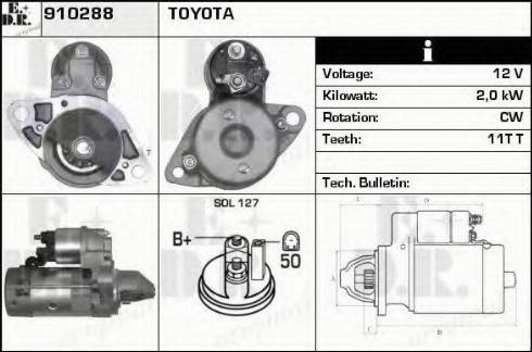 EDR 910288 - Стартер autospares.lv