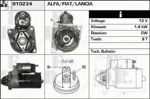 EDR 910234 - Стартер autospares.lv