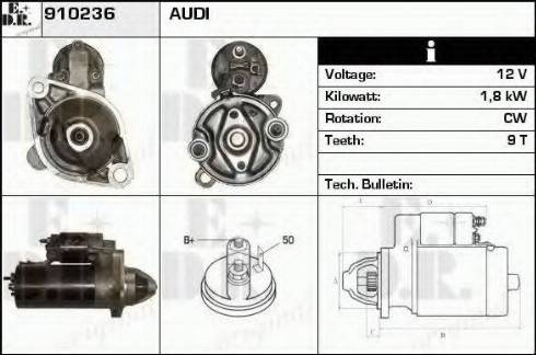 EDR 910236 - Стартер autospares.lv