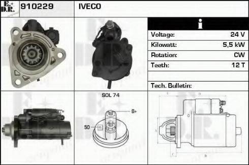 EDR 910229 - Стартер autospares.lv