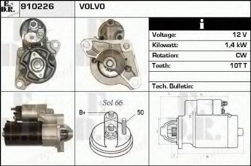 EDR 910226 - Стартер autospares.lv