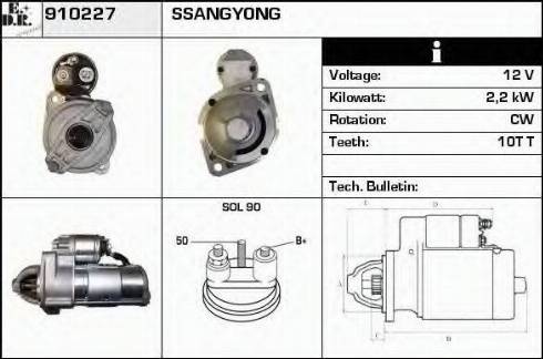 EDR 910227 - Стартер autospares.lv