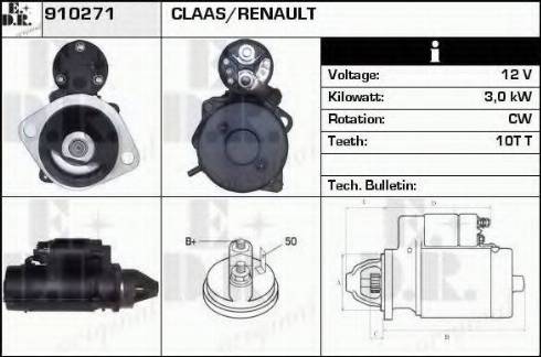 EDR 910271 - Стартер autospares.lv