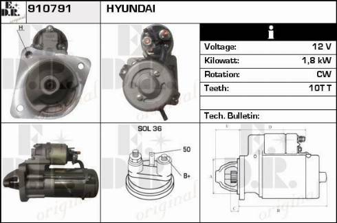 EDR 910791 - Стартер autospares.lv