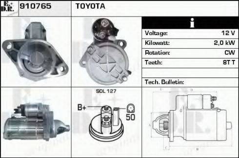 EDR 910765 - Стартер autospares.lv