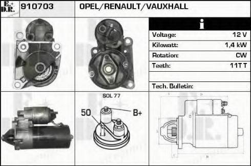 EDR 910703 - Стартер autospares.lv