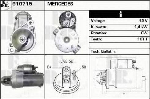 EDR 910715 - Стартер autospares.lv