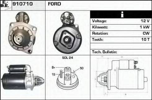 EDR 910710 - Стартер autospares.lv