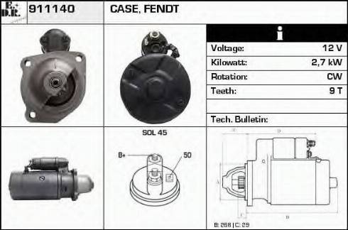 EDR 911140 - Стартер autospares.lv