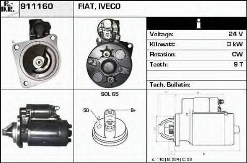 EDR 911160 - Стартер autospares.lv