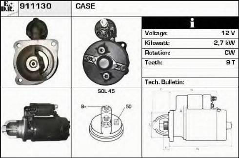 EDR 911130 - Стартер autospares.lv