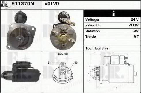 EDR 911370N - Стартер autospares.lv