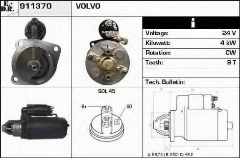 EDR 911370 - Стартер autospares.lv