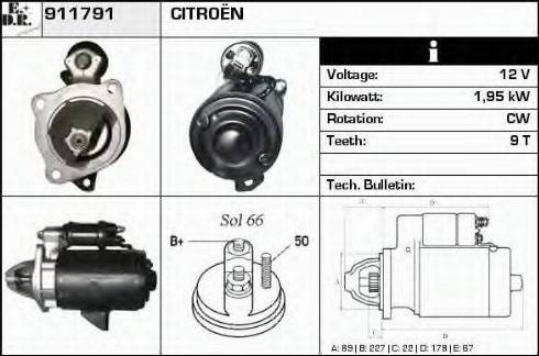 EDR 911791 - Стартер autospares.lv