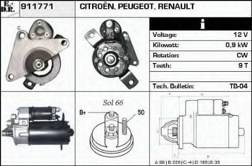 EDR 911771 - Стартер autospares.lv