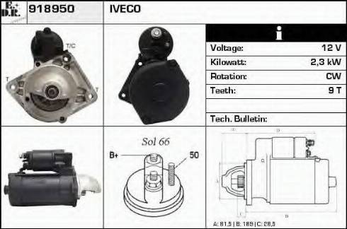 EDR 918950 - Стартер autospares.lv