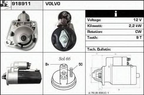 EDR 918911 - Стартер autospares.lv