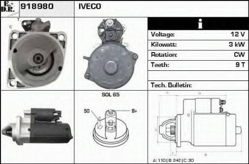 EDR 918980 - Стартер autospares.lv