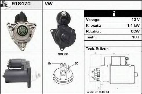 EDR 918470 - Стартер autospares.lv