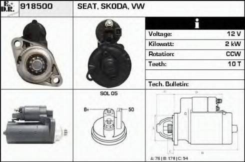 EDR 918500 - Стартер autospares.lv