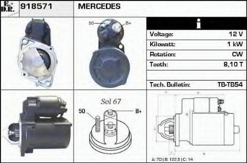 EDR 918571 - Стартер autospares.lv