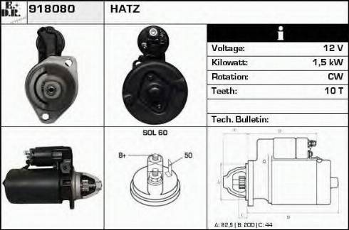 EDR 918080 - Стартер autospares.lv