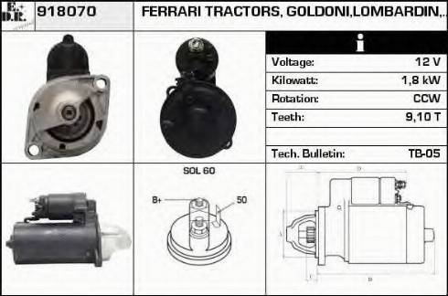 EDR 918070 - Стартер autospares.lv