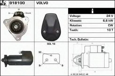 EDR 918100 - Стартер autospares.lv