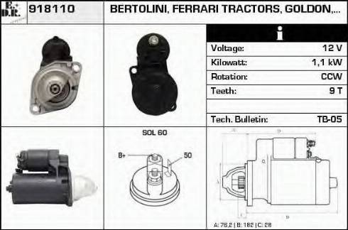 EDR 918110 - Стартер autospares.lv