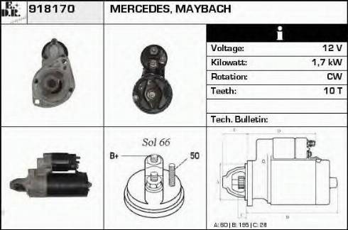 EDR 918170 - Стартер autospares.lv