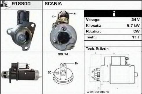 EDR 918800 - Стартер autospares.lv