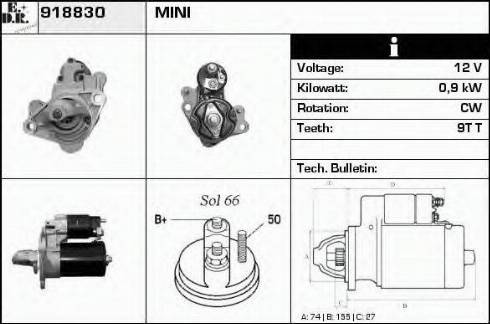 EDR 918830 - Стартер autospares.lv