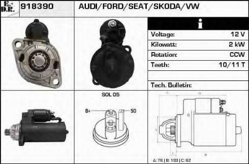 EDR 918390 - Стартер autospares.lv