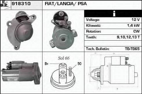 EDR 918310 - Стартер autospares.lv