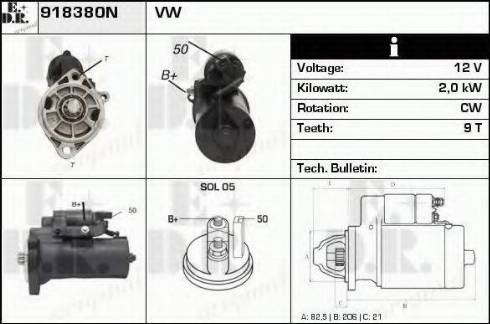 EDR 918380N - Стартер autospares.lv