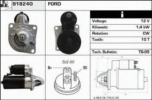 EDR 918240 - Стартер autospares.lv