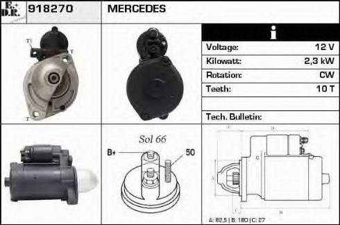 EDR 918270 - Стартер autospares.lv