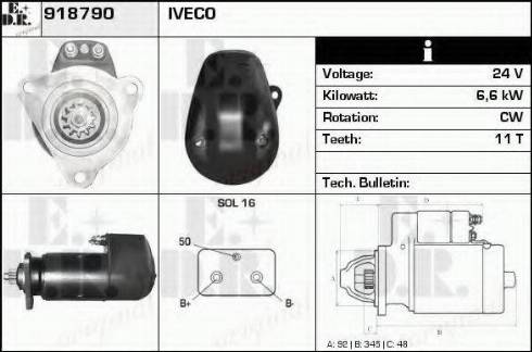 EDR 918790 - Стартер autospares.lv