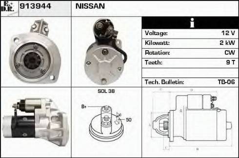 EDR 913944 - Стартер autospares.lv