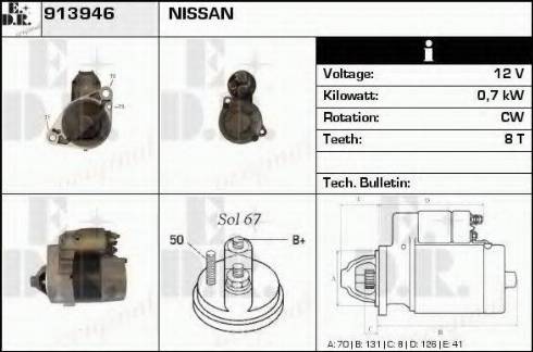 EDR 913946 - Стартер autospares.lv