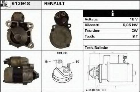 EDR 913948 - Стартер autospares.lv