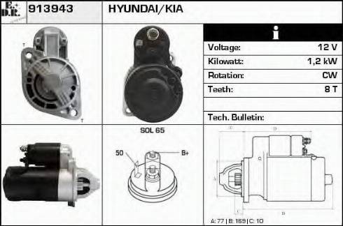 EDR 913943 - Стартер autospares.lv